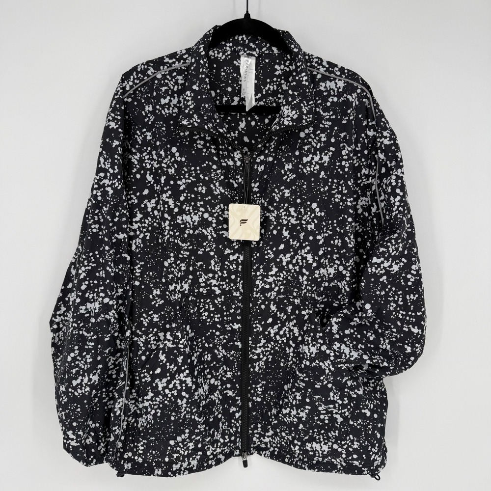 FABLETICS OVERSIZED FLYWEIGHT WINDBREAKER SPECKLED PRINT XL